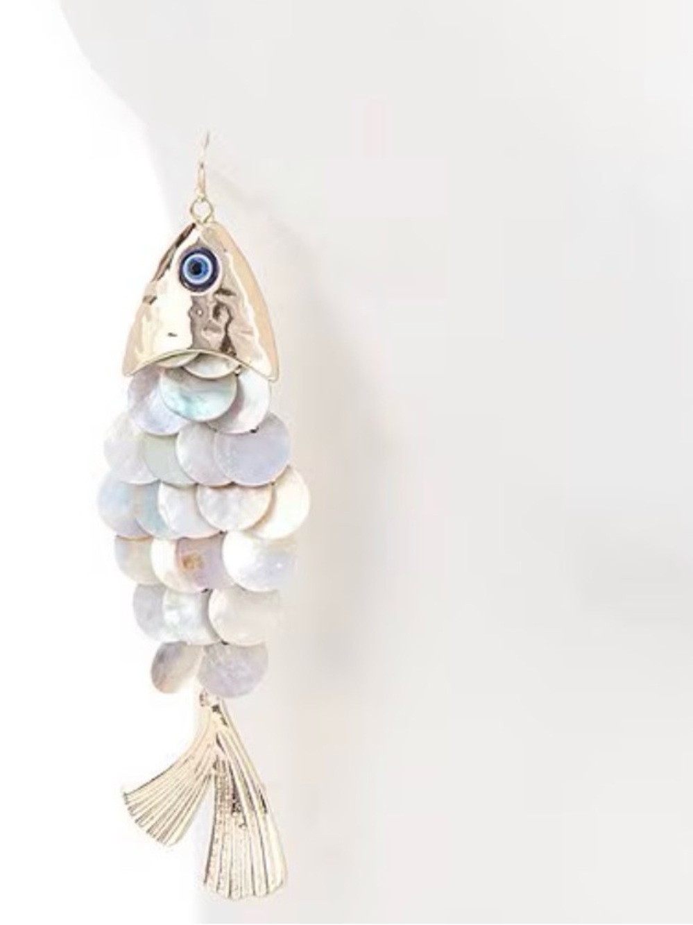 New Natasha Accessories
Scaly Fish Statement Drop Earrings - Picture 3 of 9